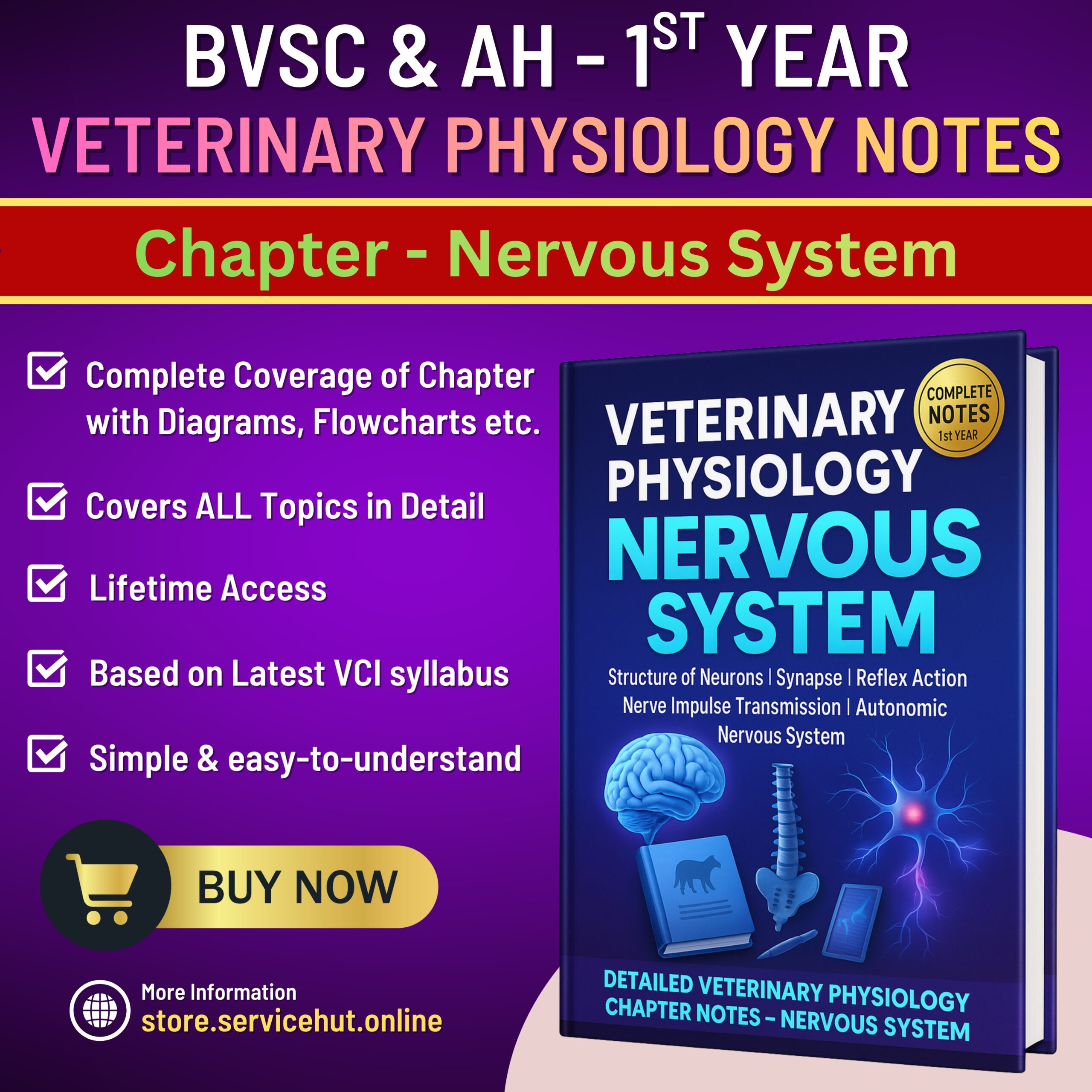 veterinary physiology β nervous system (bvsc & ah 1st year) | complete handwritten notes (latest vci syllabus) veterinary physiology β nervous system (bvsc & ah 1st year) | complete handwritten notes (latest vci syllabus)