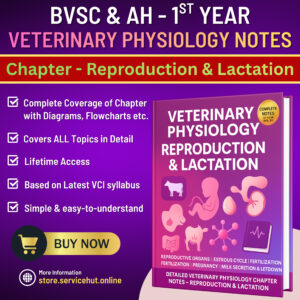 veterinary physiology – reproduction and lactation (bvsc & ah 1st year) | complete handwritten notes (latest vci syllabus)